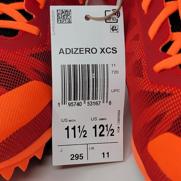 Adidas Adizero XCS Spikes Red VIVRED Track Running GY8420 Men's Size 11.5 New - Picture 7 of 11
